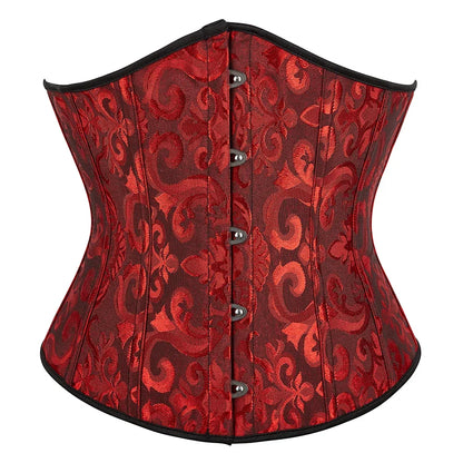 Gothic Unterbrust Korsett für Damen – Schwarz Vintage Bustier mit Kunststoffknochen und Schnürung für Perfekte Silhouette 19