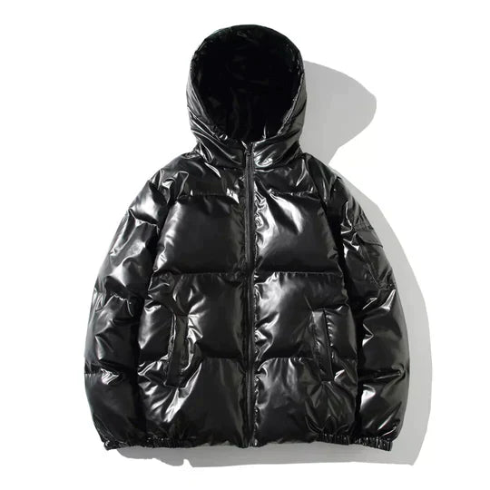 Heidi-Mode - Winddichte metallische Winter-Pufferjacke 0