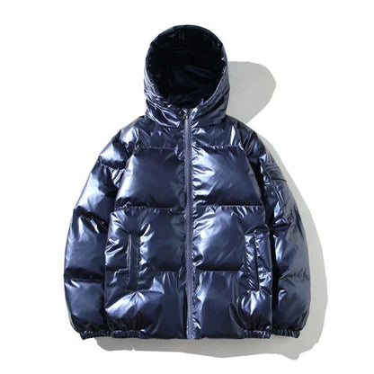 Heidi-Mode - Winddichte metallische Winter-Pufferjacke 2