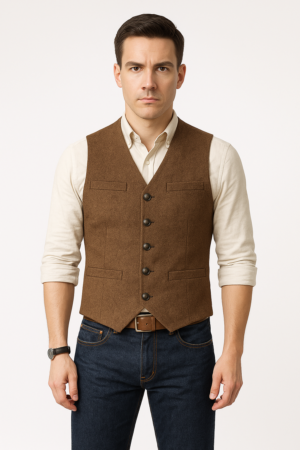 Variant image for Herren Weste Schwarz Größe M Polyester Tailliert-43
