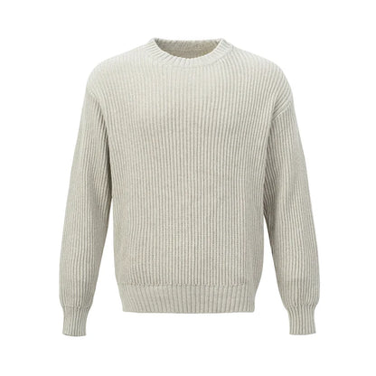 Herren Pullover Beige Größe M Baumwolle Rundhalsausschnitt Lässiger Stil 3
