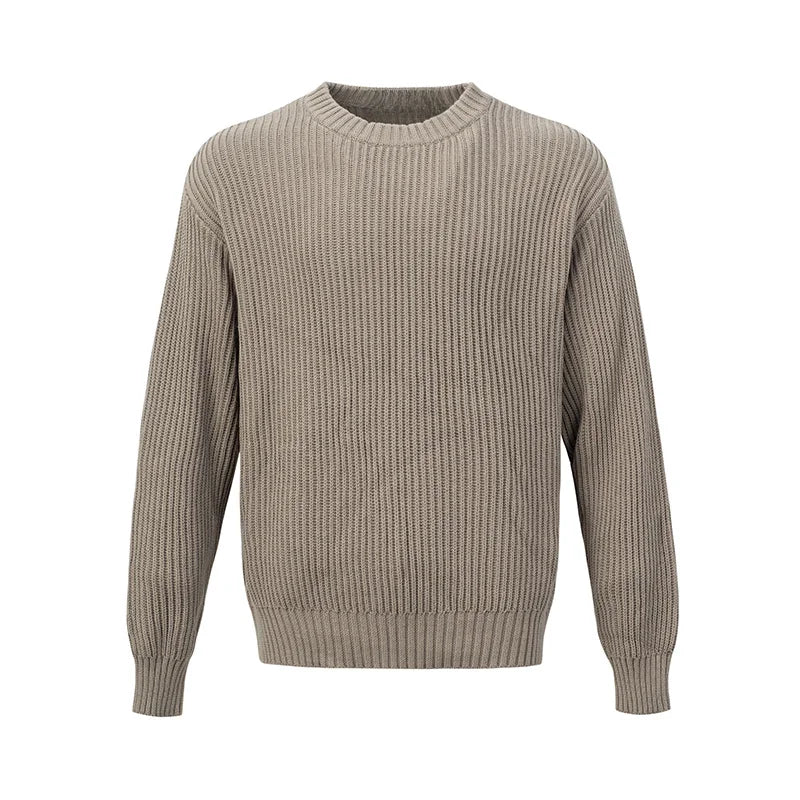 Herren Pullover Beige Größe M Baumwolle Rundhalsausschnitt Lässiger Stil 5