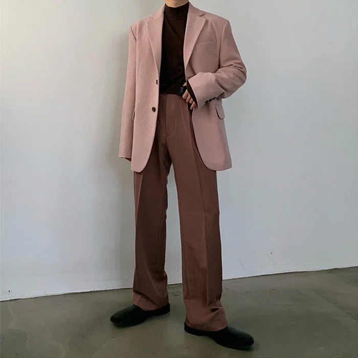 Herren Sakko Grau Größe L Baumwolle Vintage-Look 2