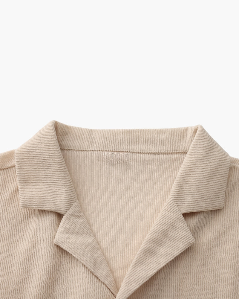 Herren Kordel Set Beige Größe M Baumwolle-4