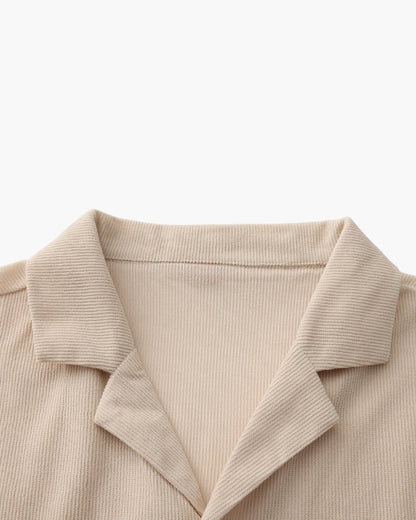 Herren Kordel Set Beige Größe M Baumwolle-4
