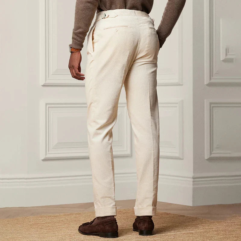 Herren Bundfaltenhose Grau Größe M Baumwolle Tapered-Fit-6