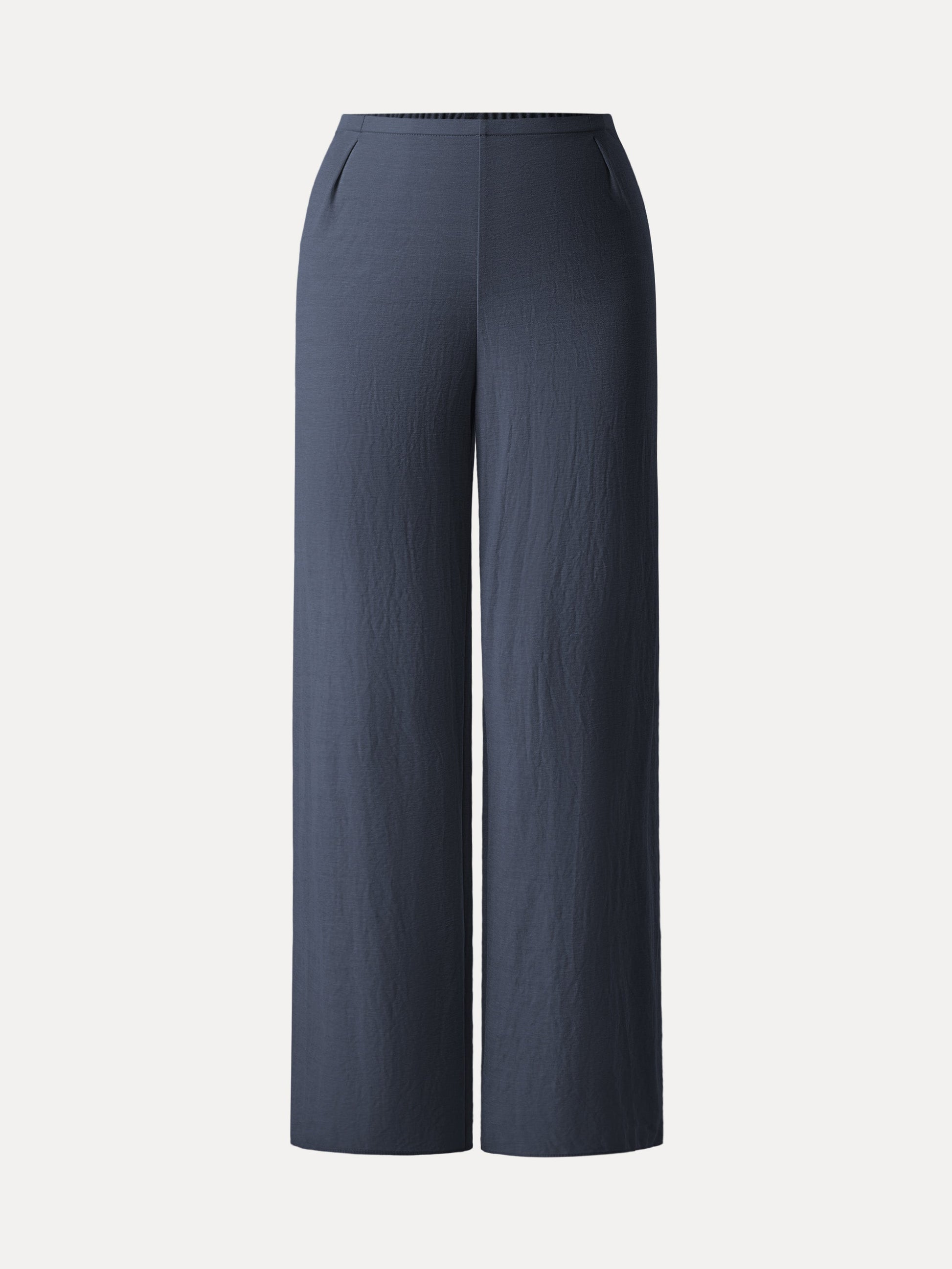 Knitterfreie Hose aus Baumwollleinen mit mittelhohem Bund und geradem Bein 2