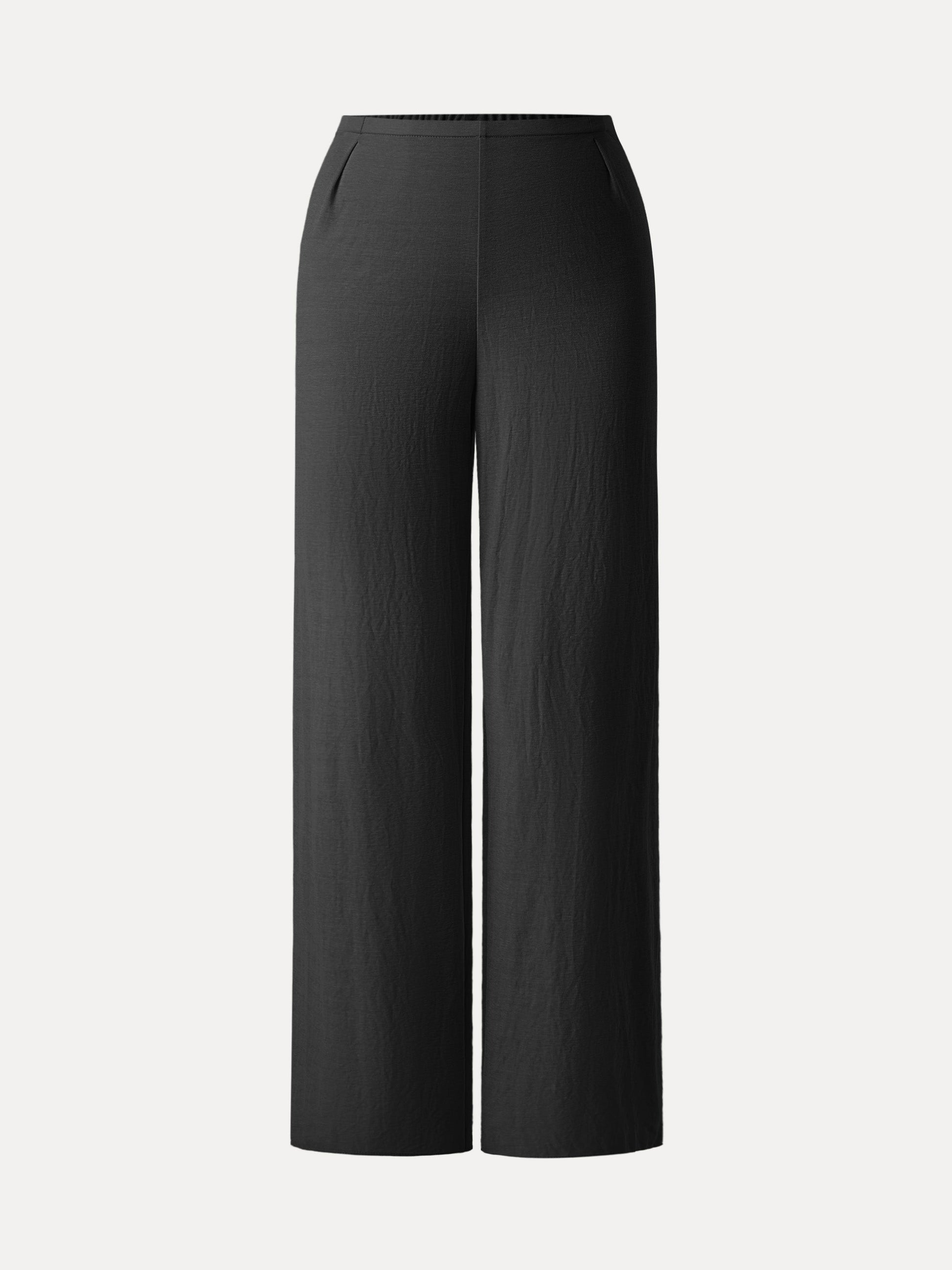 Knitterfreie Hose aus Baumwollleinen mit mittelhohem Bund und geradem Bein 4