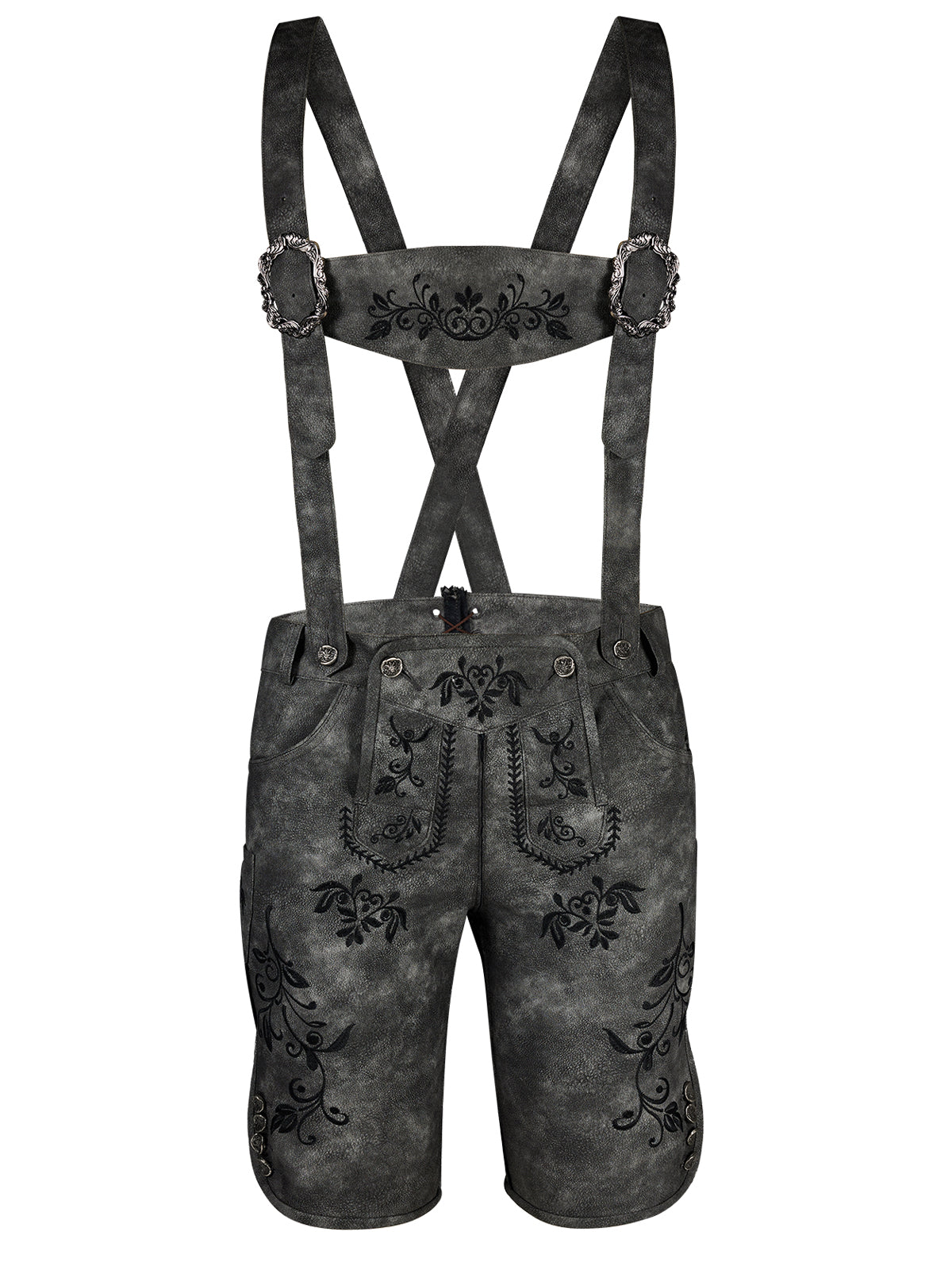 LEDERHOSE NORMAN IN SCHWARZGRAU 0
