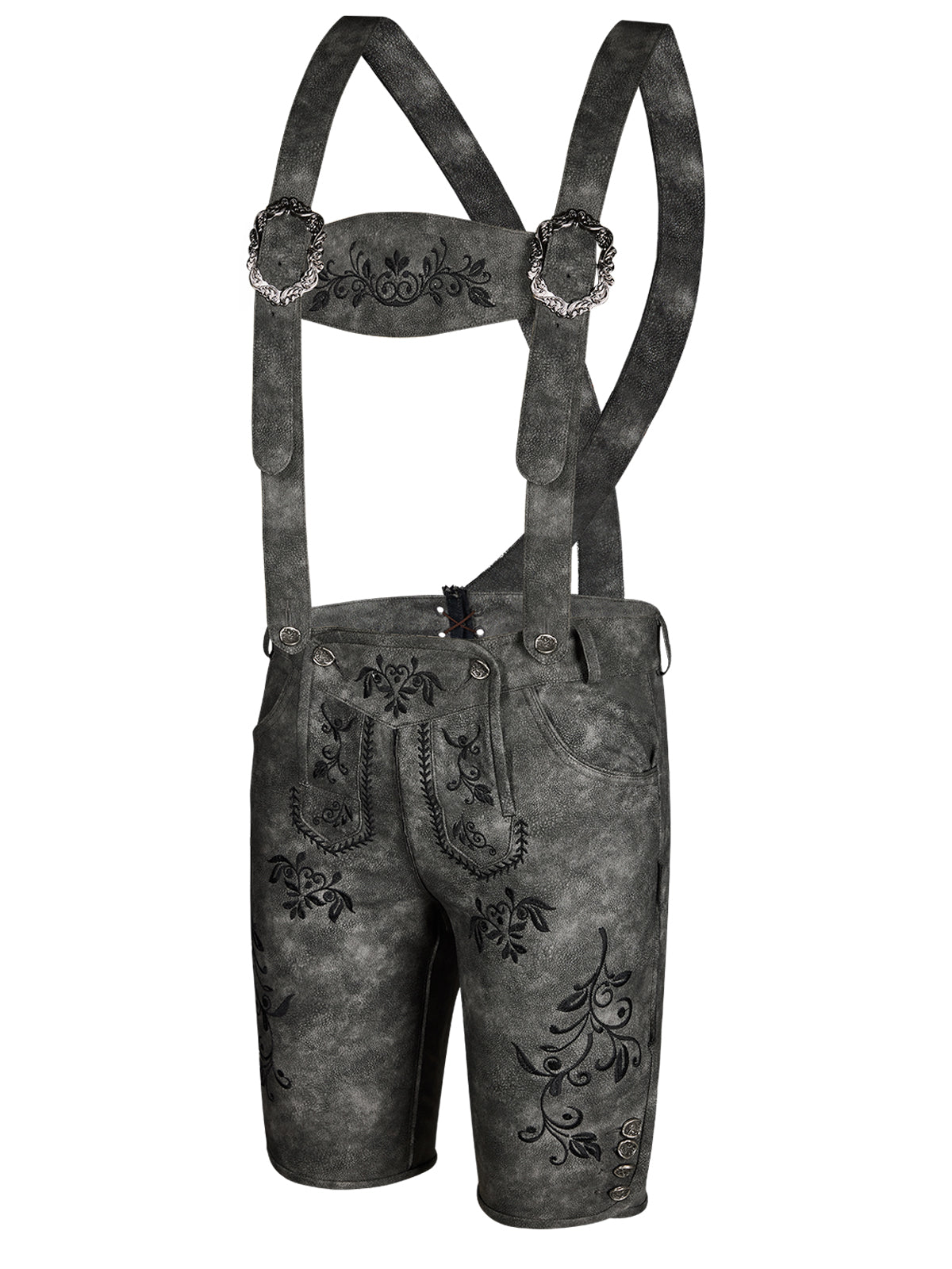 LEDERHOSE NORMAN IN SCHWARZGRAU 2