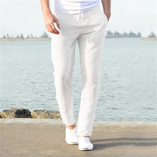 Leichte Herren Leinenhose, casual und komfortabel 0