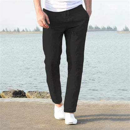 Leichte Herren Leinenhose, casual und komfortabel 2