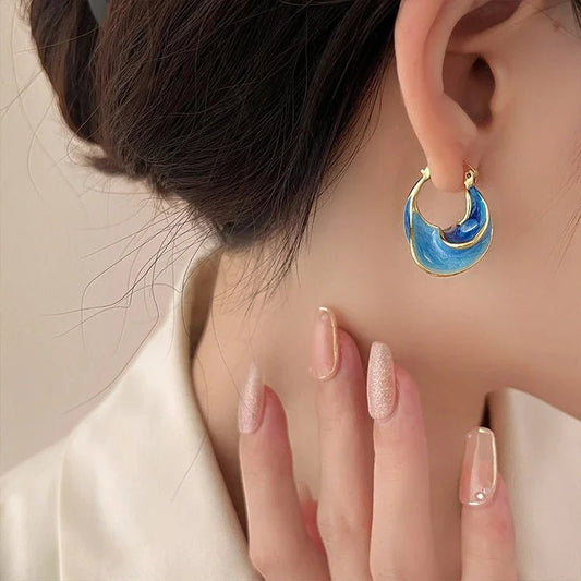 Micara Blue Lagoon Ohrringe - Tiefblau Elegance