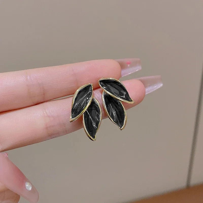 Larissa Emerald Leaf Ohrringe - Natürlicher & Eleganter Ohrschmuck für Damen