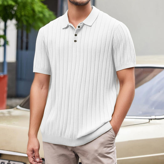 Herren Polo Shirt Blau Größe M Baumwolle Kurzarm-1