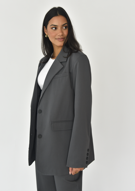 Oversize-Blazer im geraden Schnitt 0