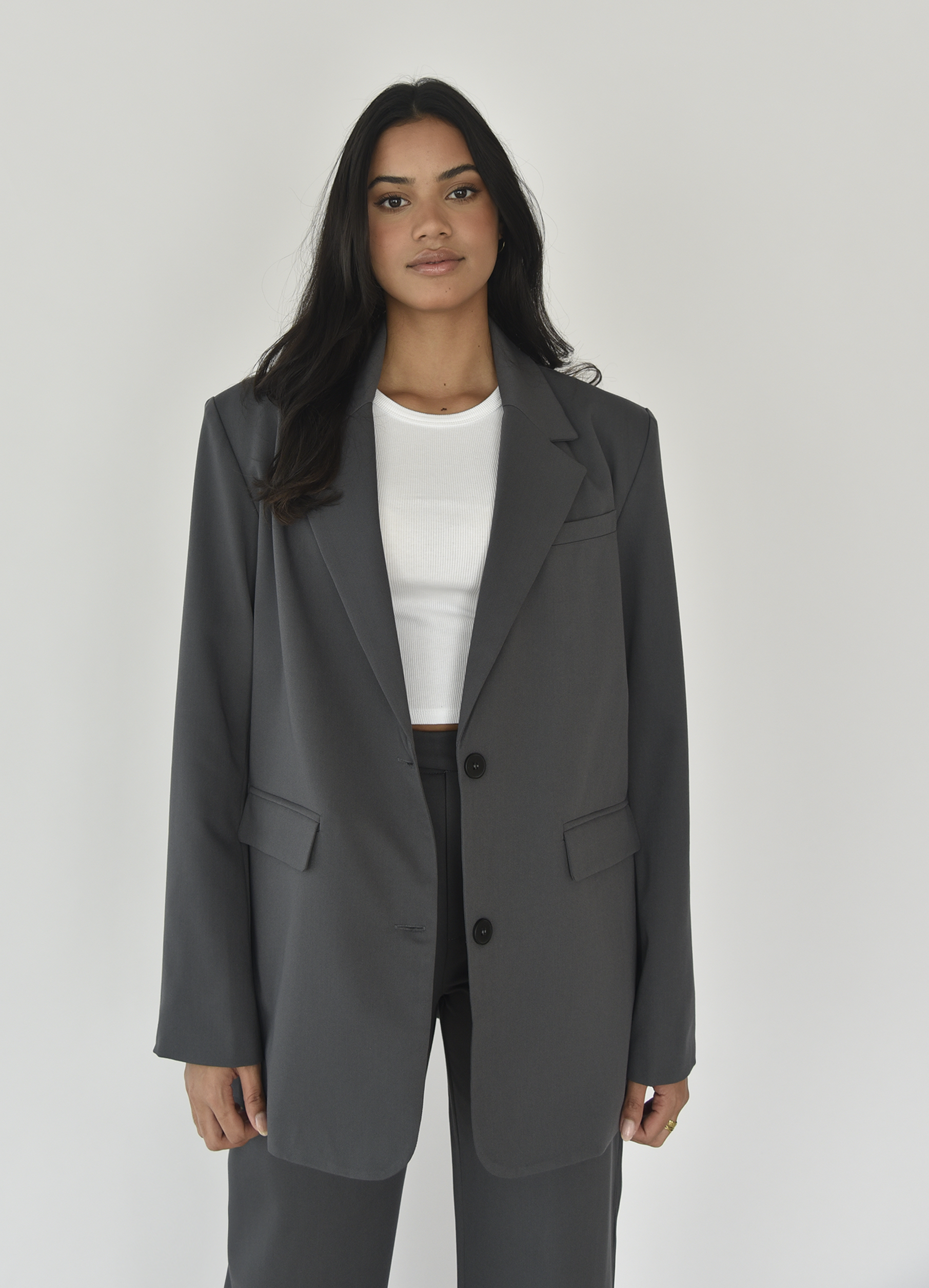 Oversize-Blazer im geraden Schnitt 1