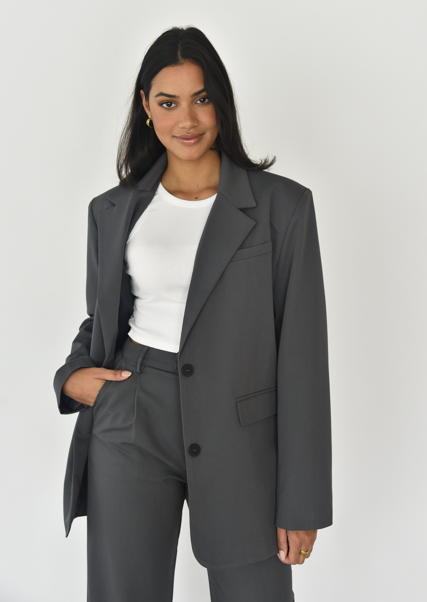 Oversize-Blazer im geraden Schnitt 2