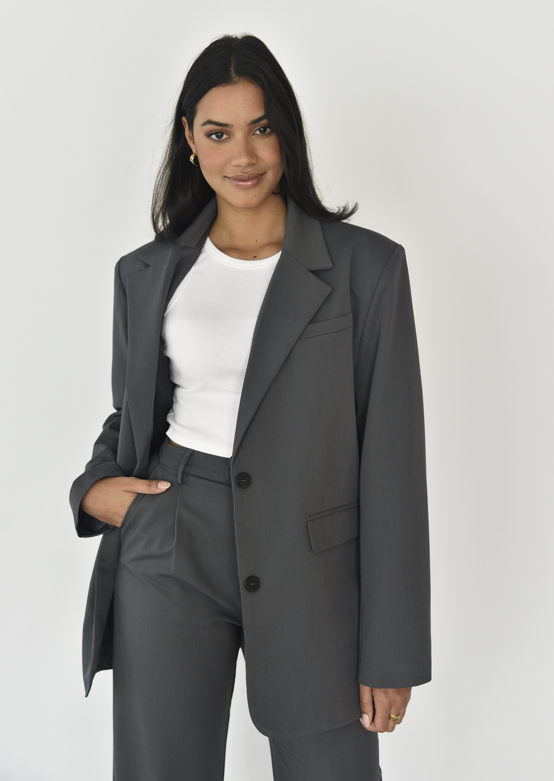 Oversize-Blazer im geraden Schnitt 2