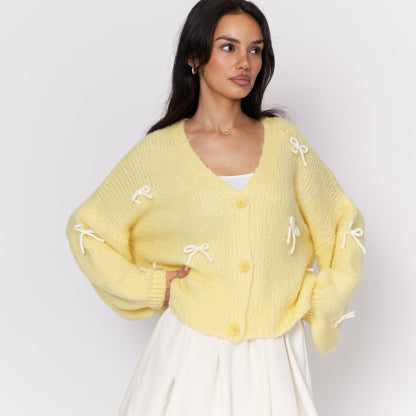 Oversize Mini Schleifen Cardigan 0