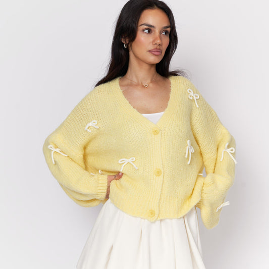 Oversize Mini Schleifen Cardigan 0