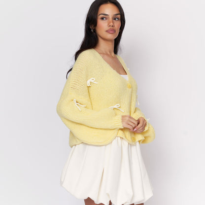 Oversize Mini Schleifen Cardigan 4