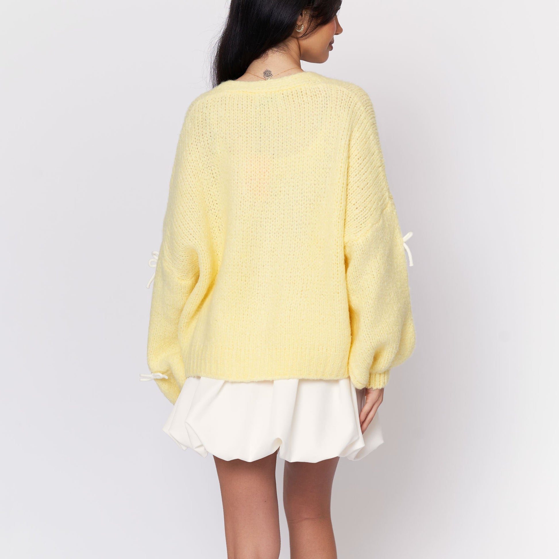 Oversize Mini Schleifen Cardigan 5