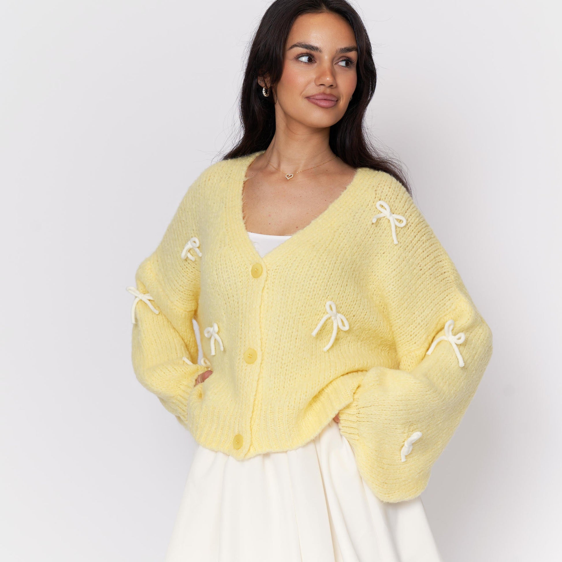 Oversize Mini Schleifen Cardigan 6