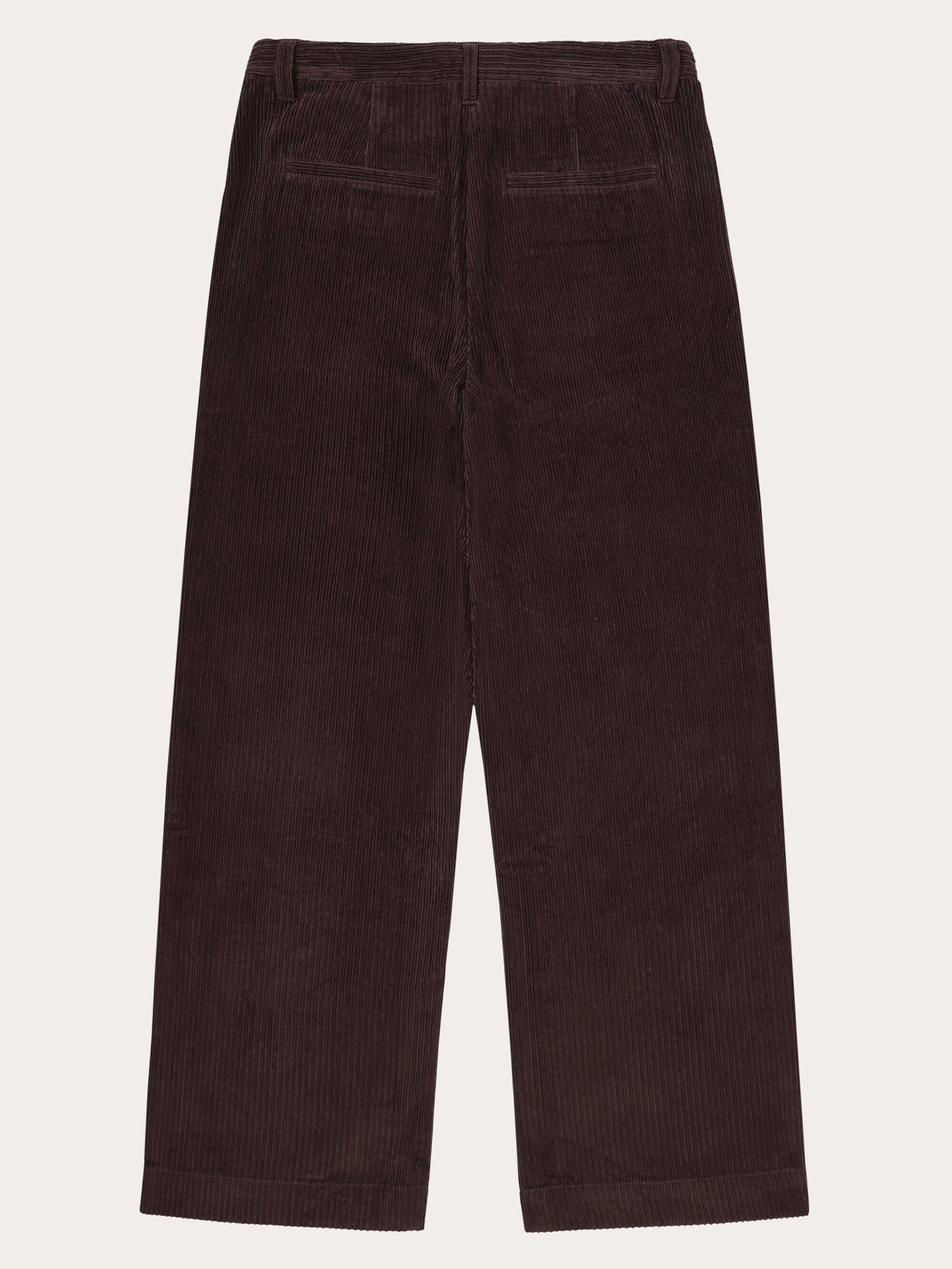 POSEY weite, hochgeschnittene Cordhose mit unregelmäßigem Schnitt – GOTS/Vegan – Schokoladenpflaume 6