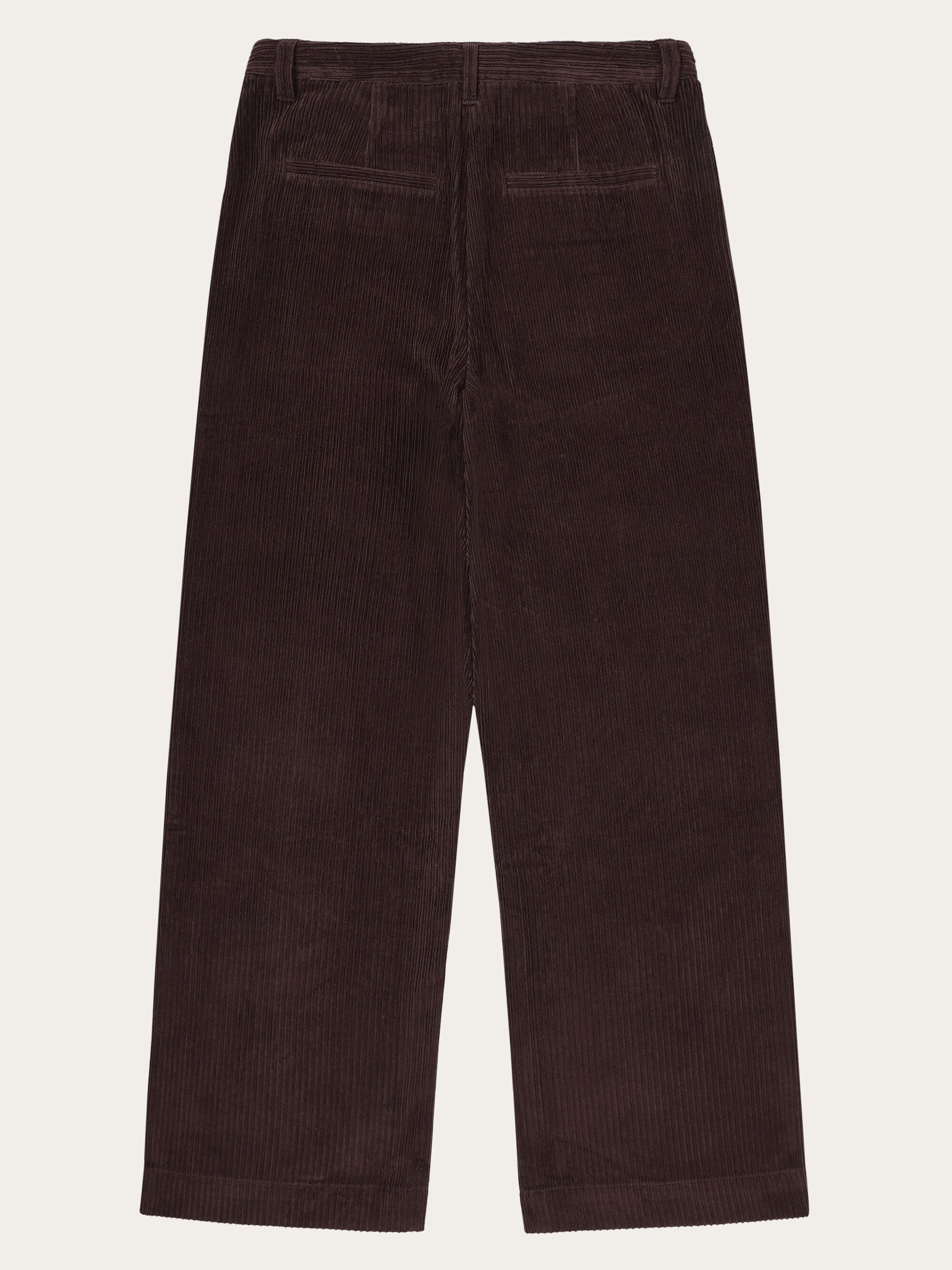 POSEY weite, hochgeschnittene Cordhose mit unregelmäßigem Schnitt – GOTS/Vegan – Schokoladenpflaume 6