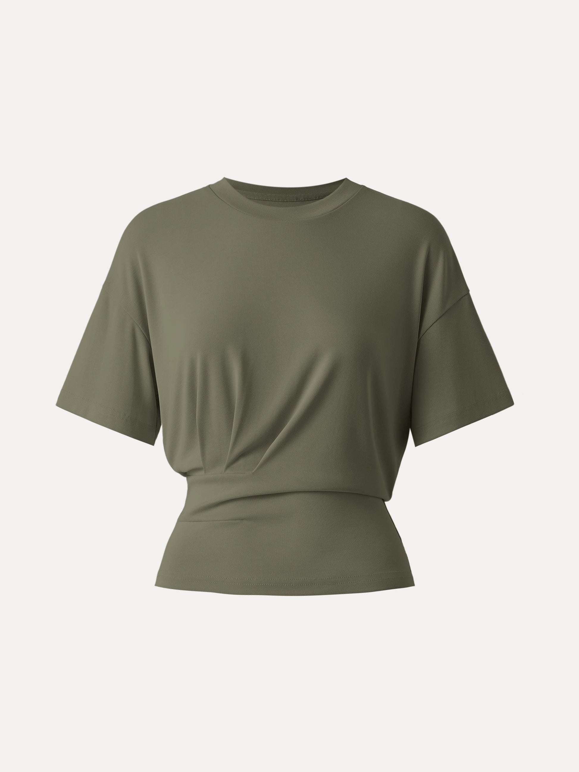 Sandwashed T-Shirt mit Rundhalsausschnitt und kurzen Ärmeln 12