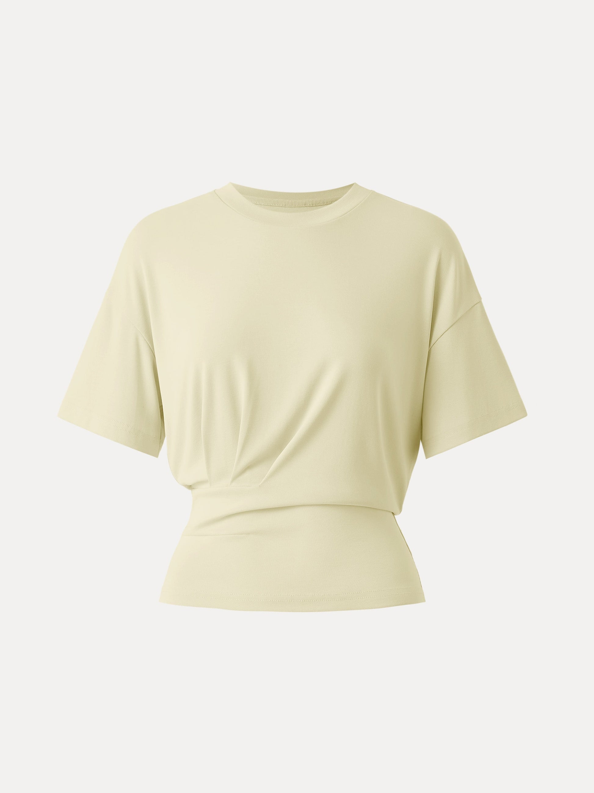 Sandwashed T-Shirt mit Rundhalsausschnitt und kurzen Ärmeln 18