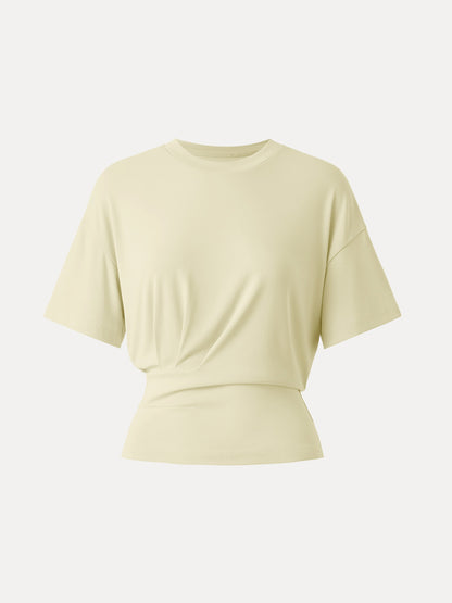 Sandwashed T-Shirt mit Rundhalsausschnitt und kurzen Ärmeln 18