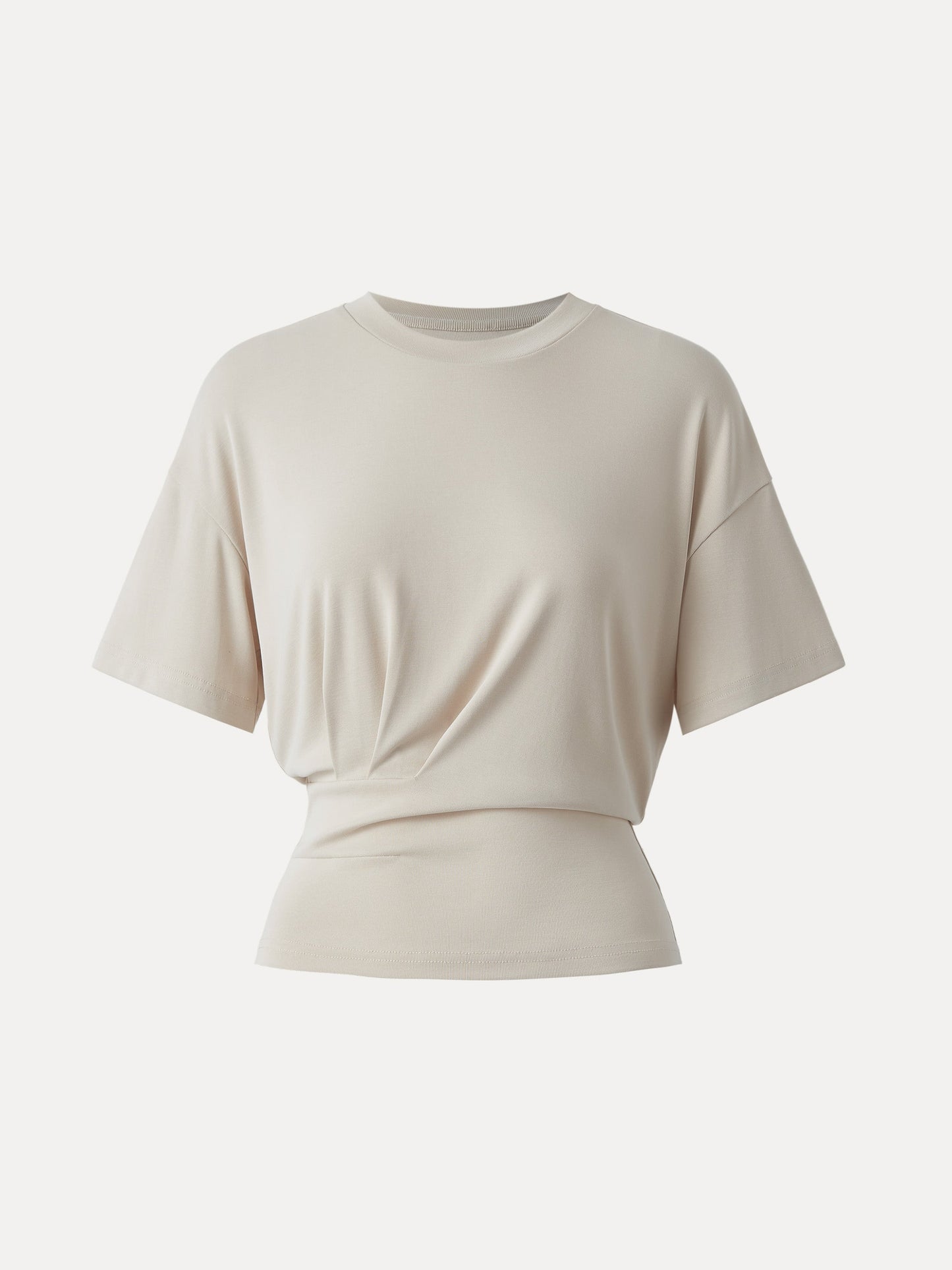 Sandwashed T-Shirt mit Rundhalsausschnitt und kurzen Ärmeln 2
