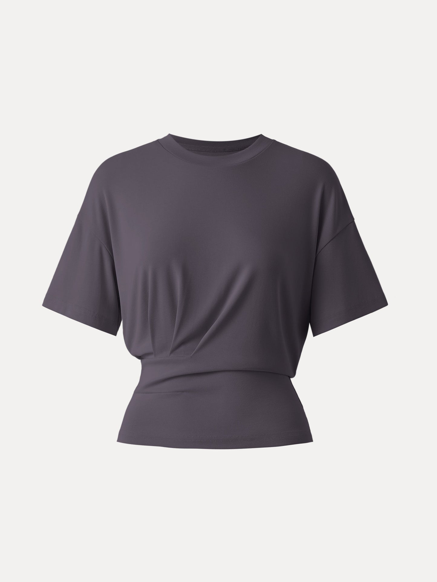 Sandwashed T-Shirt mit Rundhalsausschnitt und kurzen Ärmeln 23
