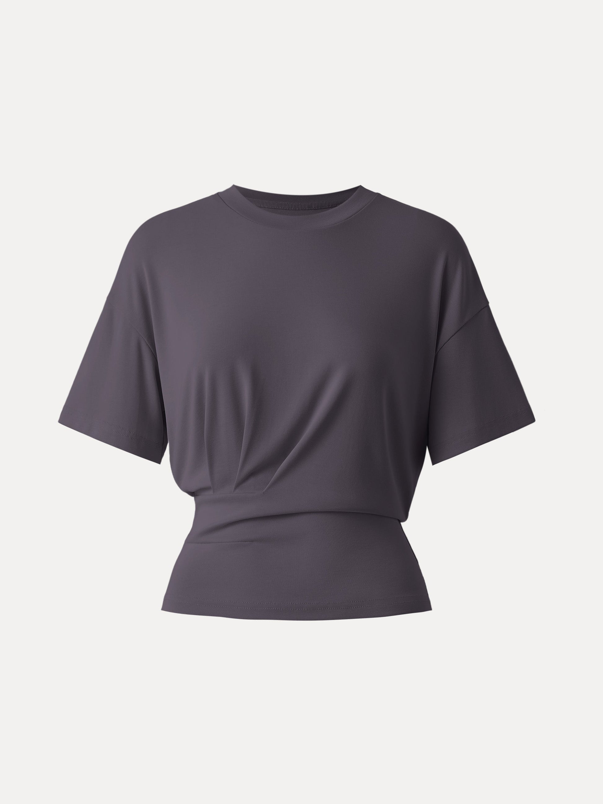 Sandwashed T-Shirt mit Rundhalsausschnitt und kurzen Ärmeln 23