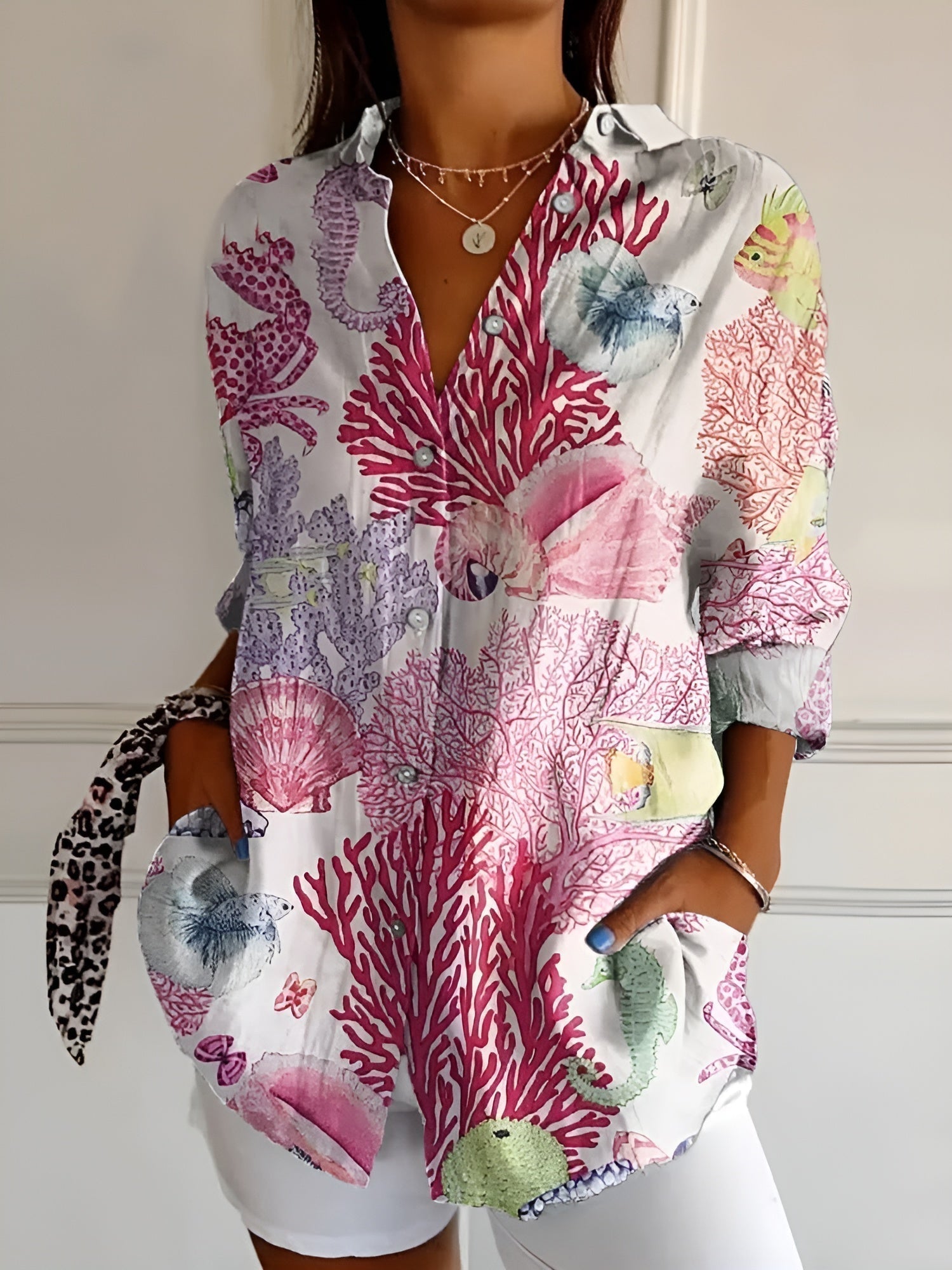 Stilvolles Button Down Hemd Für Damen | Langarm 0