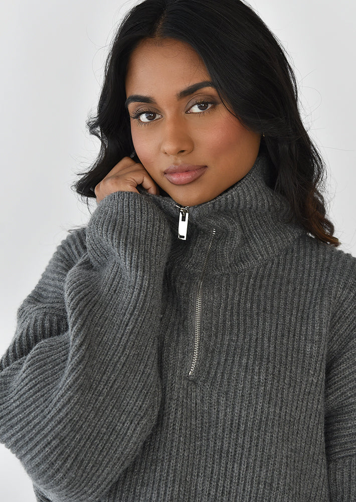Strickpullover mit Reißverschluss 1