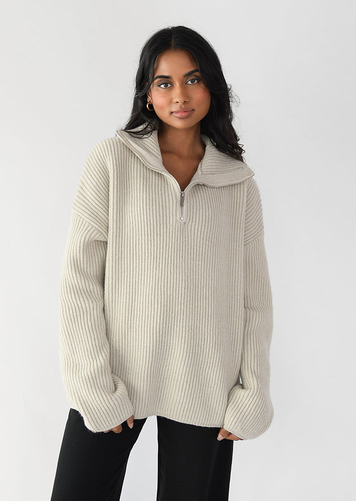 Strickpullover mit Reißverschluss 1