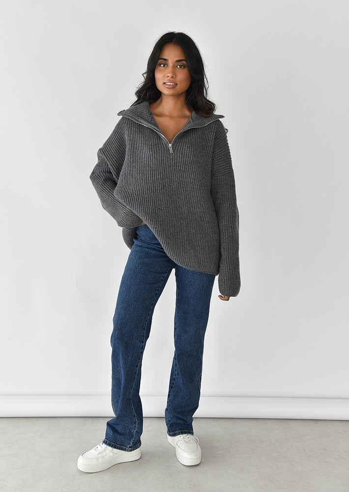 Strickpullover mit Reißverschluss 2