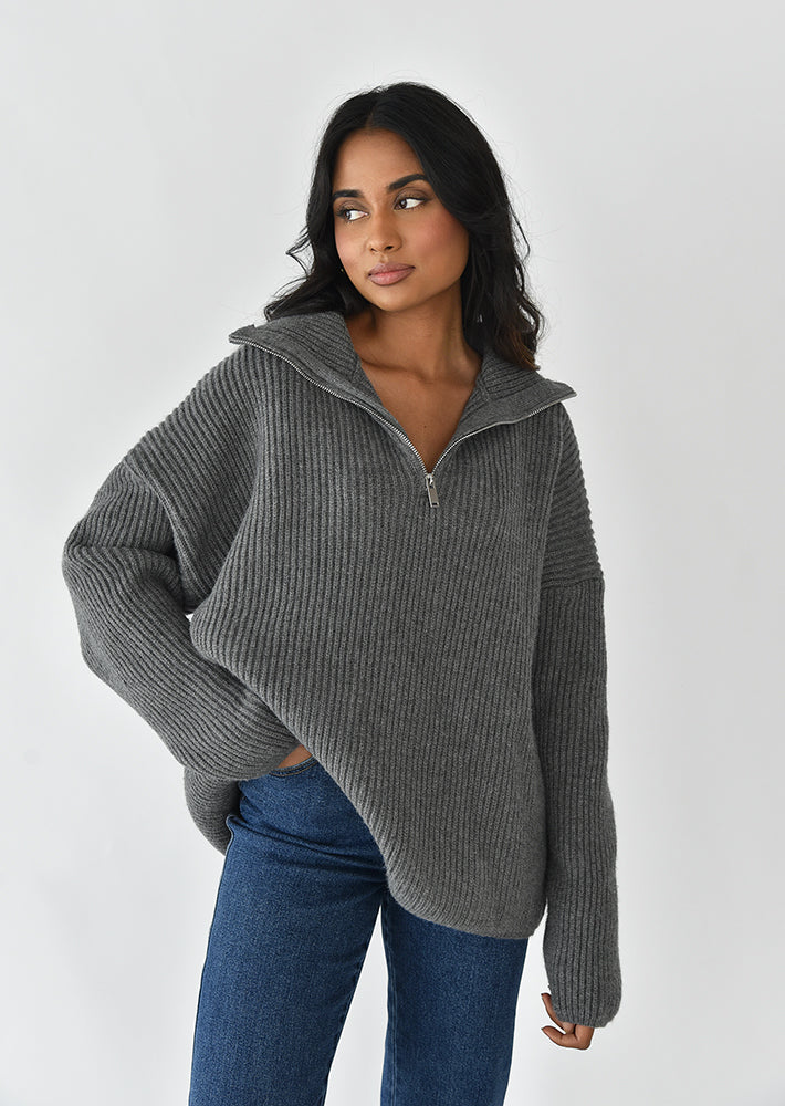 Strickpullover mit Reißverschluss 3