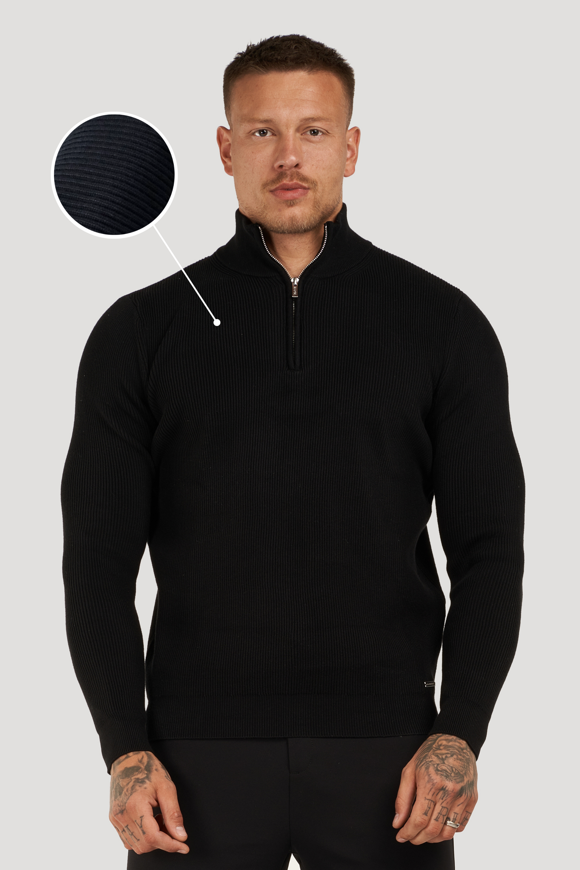 THE RENZO HALF ZIP SWEATER 1