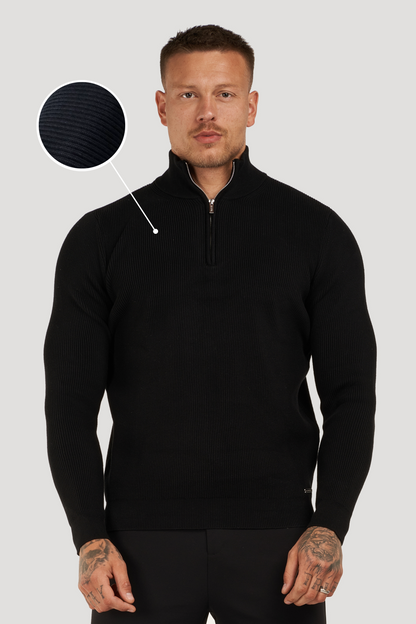 THE RENZO HALF ZIP SWEATER 1