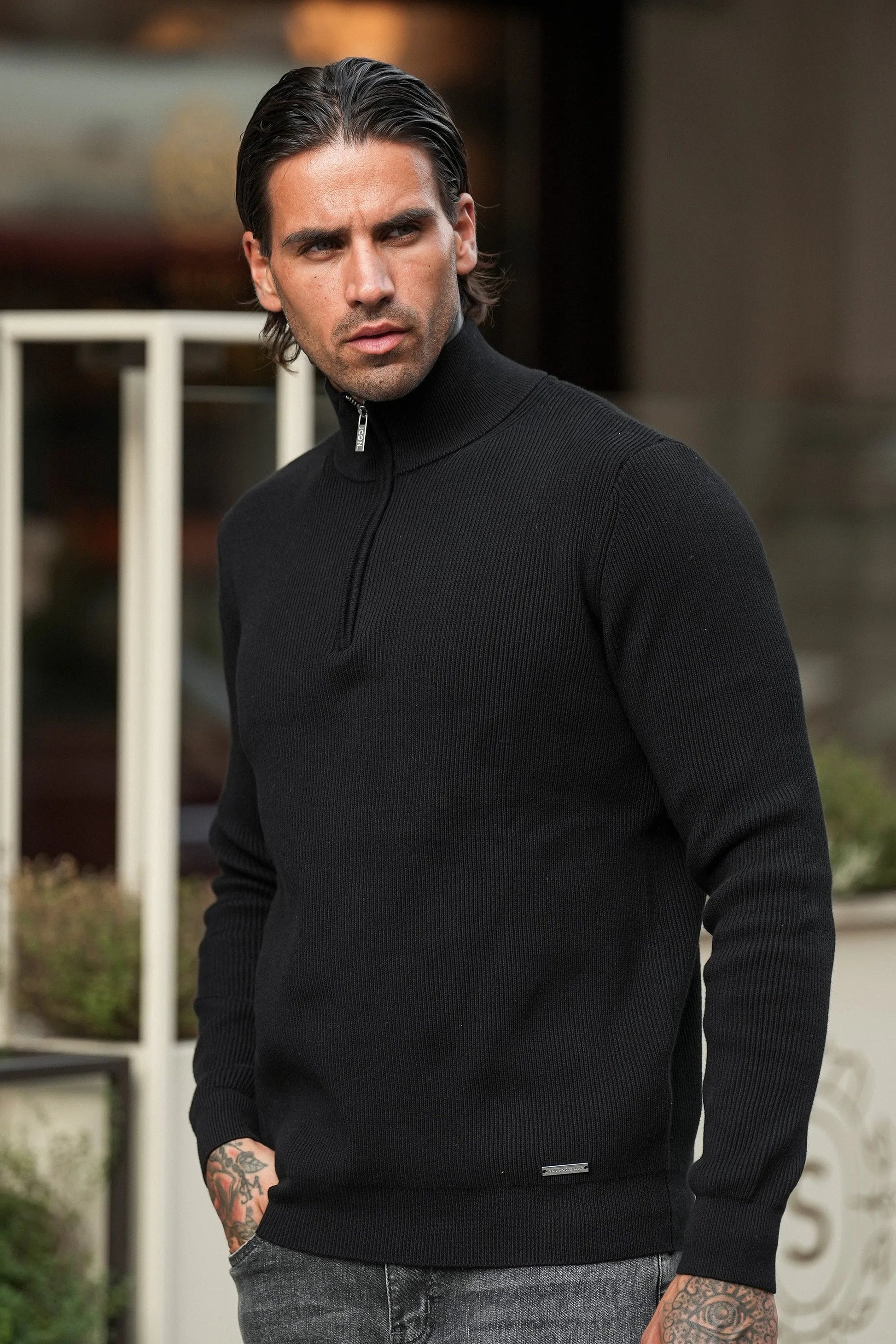 THE RENZO HALF ZIP SWEATER 6