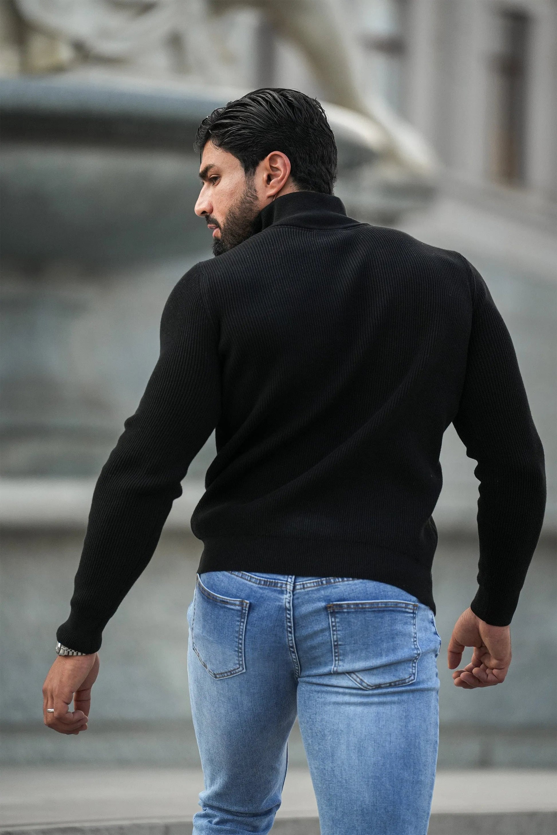 THE RENZO HALF ZIP SWEATER 7
