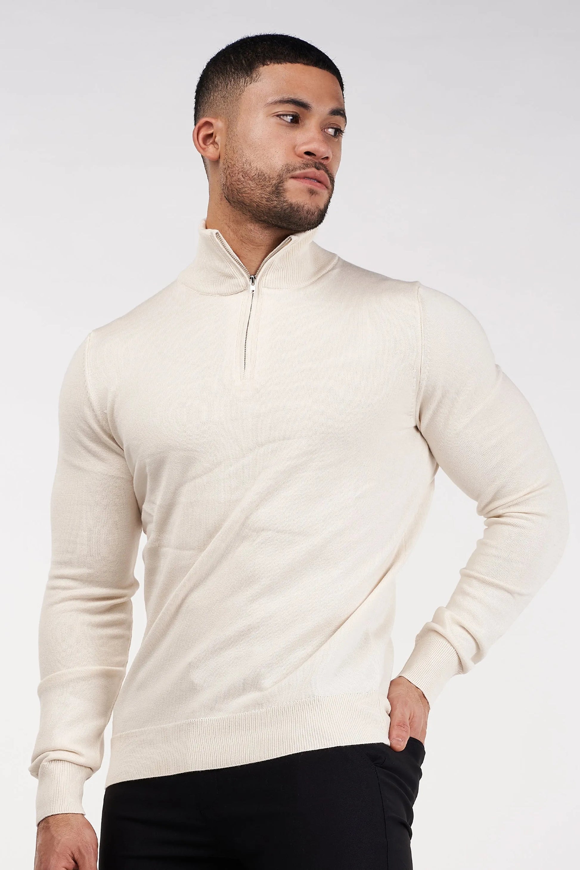 THE SANTONI HALF ZIP SWEATER 10