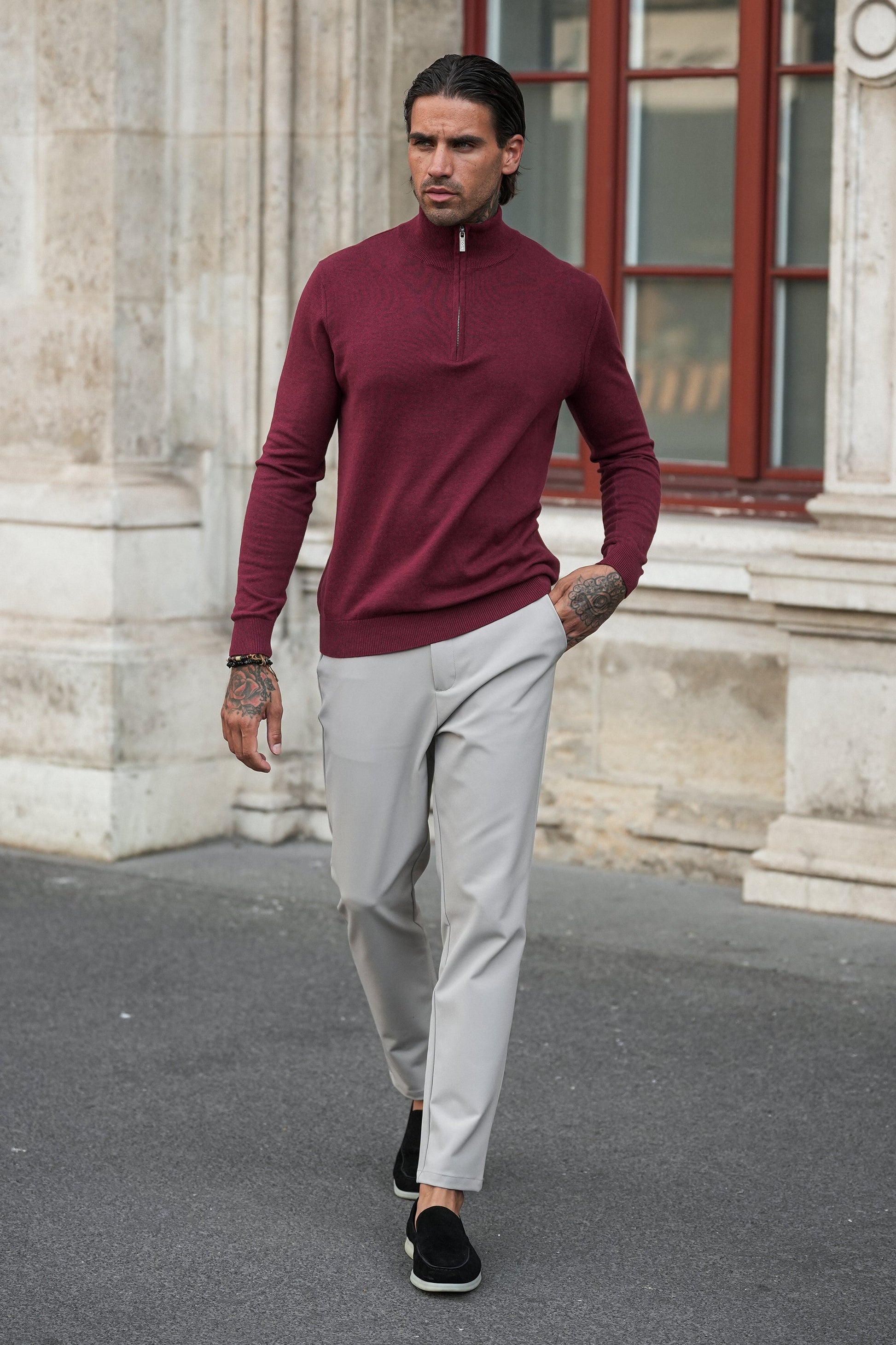 THE SANTONI HALF ZIP SWEATER 4