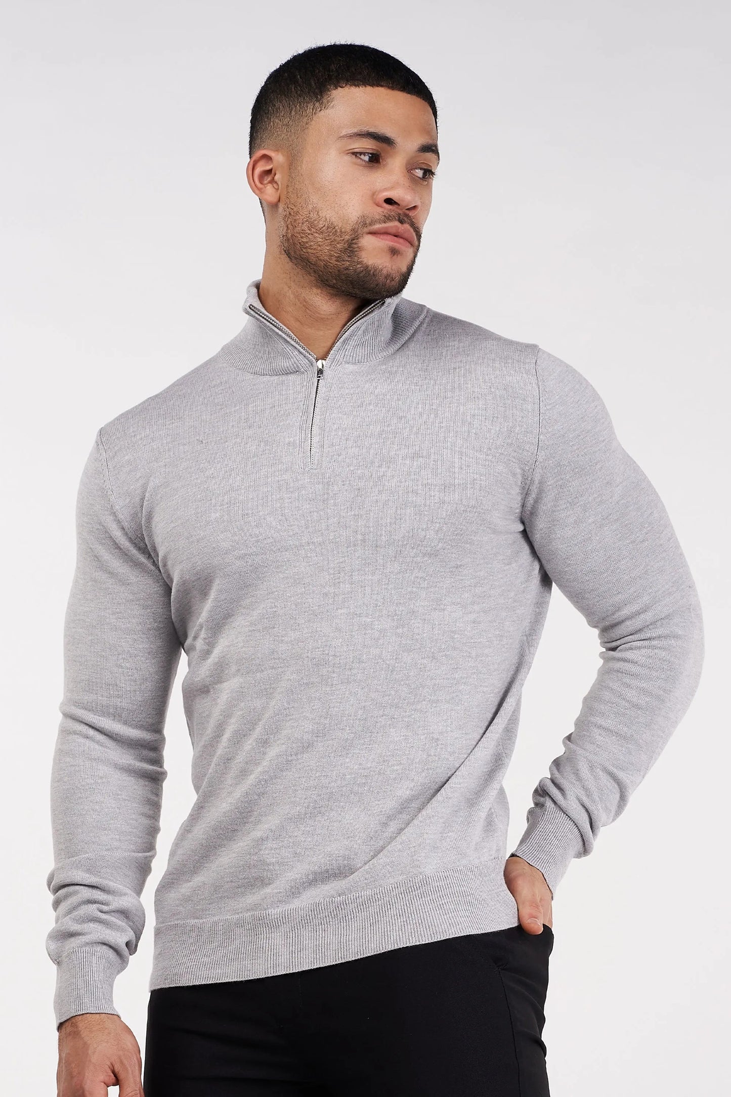 THE SANTONI HALF ZIP SWEATER 9