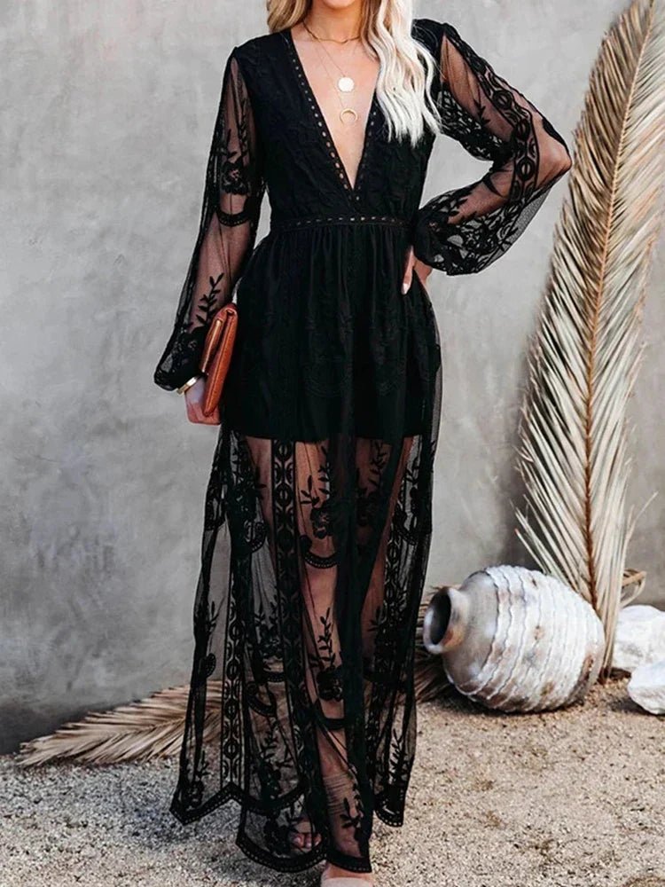 Tilda Boho-Spitzen-Maxikleid 0