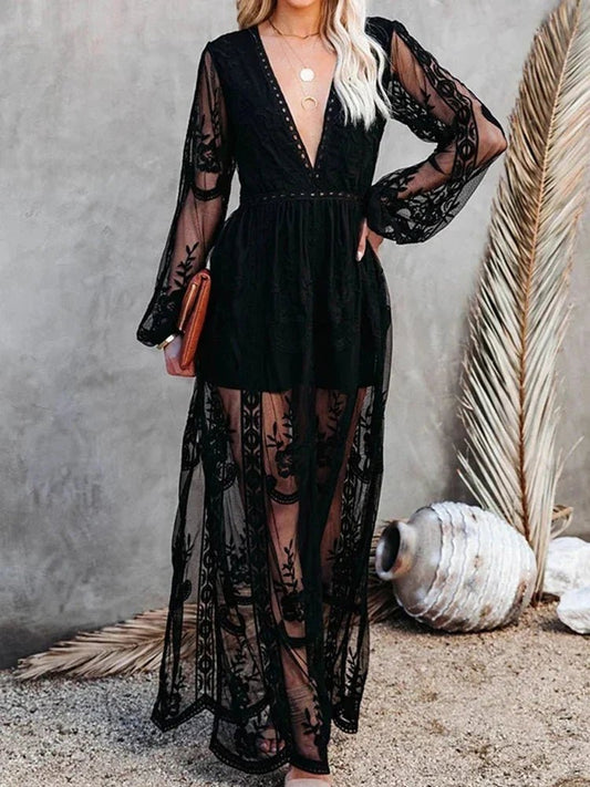 Tilda Boho-Spitzen-Maxikleid 0